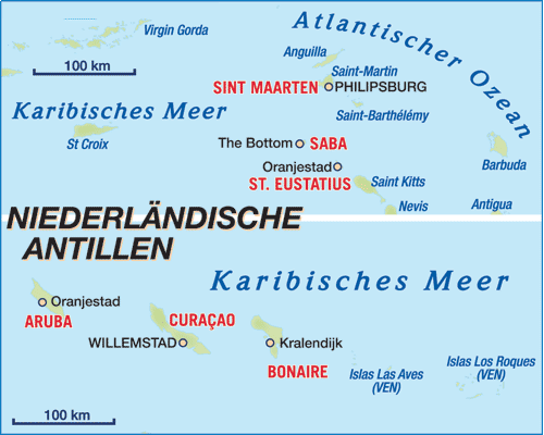 netherlands antilles maps